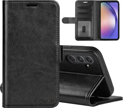 Image de Étui portefeuille pour Samsung Galaxy A55 - Noir