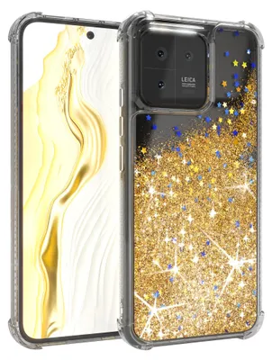 Produktbild von EAZY CASE - Glitzer Hülle kompatibel mit  Xiaomi 13 Glitzer Schutzhülle, Soft Case, Backcover Transparent mit Motiv