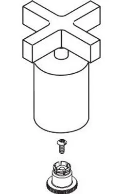 Produktbild von hansgrohe Kreuzgriff Axor Citterio 2-L.Armatur Wannenrand Ab-/Umstellung chrom
