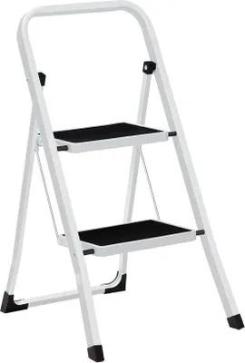 Productafbeelding van Famanu traphek, 2-traps, draagvermogen 150 kg, hoogte 240 cm, wit