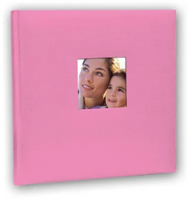 Image de Album photo ZEP, couleur rose, format 31x31 cm, 60 pages blanches, couverture en toile