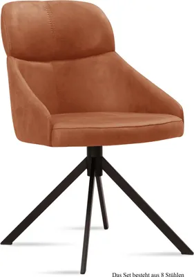 Produktbild von Esszimmerstuhl (8er-Set) Deanna 52x82x63 Schwarz/Cognac