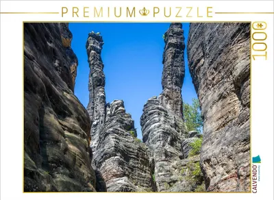 Produktbild von CALVENDO Puzzle Sächsische Schweiz - Klettergebiet Bielatal | 1000 Teile Lege-Größe 64x48cm Foto-Puzzle für glückliche Stunden