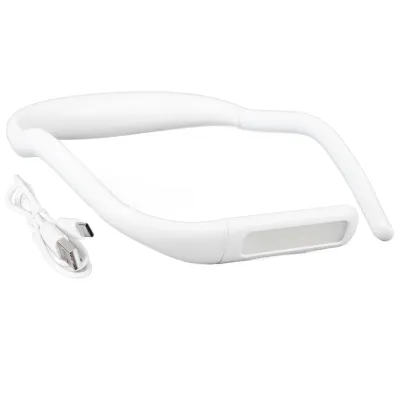Obrázek produktu pro Lampa na krk, nastavitelná teplota barev a jas, ohebná, pro práci bez použití rukou, LED lampa na čtení pro kempování a opravy, bílá