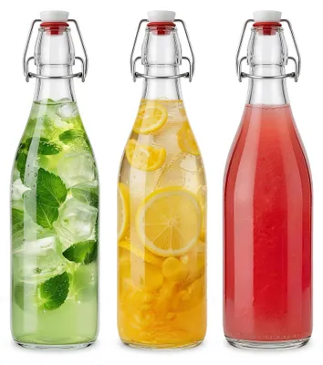 Produktbild von Set mit 3 Glasflaschen mit Schwenkverschluss, 750 ml, für die Hausbrauerei