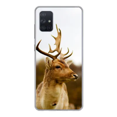 Produktbild von MuchoWow® Handyhülle Schutzhülle Hülle für Samsung Galaxy A71 Damhirsch - Wald - Herde - Tiere - Natur Silikon Softcase Handy Hülle - Kartenbesitzer