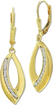 Produktbild von GoldDream gold weiß Ohrhänger Damen 333er Gelbgold Ohrringe GDO5657Y