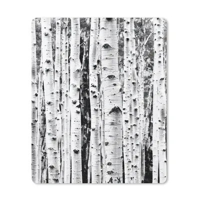 Produktbild von MuchoWow® Mauspad Mousepad Bäume - Holz - Schwarz und weiß - Natur 19x23 cm - Mousepads - Maus Mat - Pad - Mausunterlage - Mauspads - Spielen