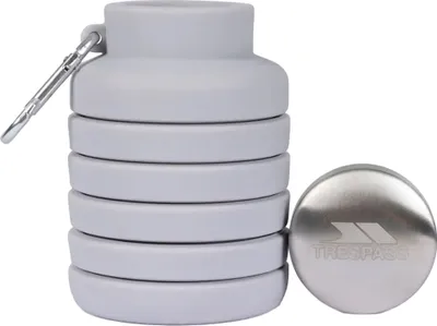 Produktbild von Trespass - Wasserflasche "Vavo", Faltbar, Silikon TP6157 (Einheitsgröße) (Platin)