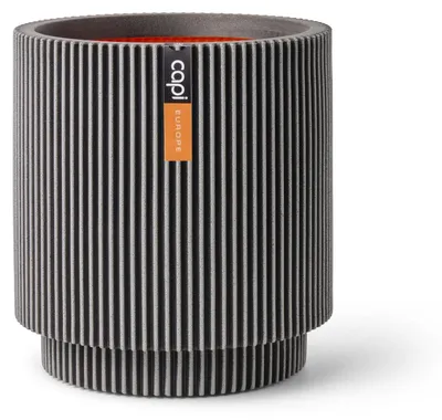 Productafbeelding van Cylinder vase - CAPI EUROPE - Groove NL - 36 x 38 cm - Anthracite