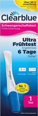 Produktbild von Clearblue Schwangerschaftsfrühtest Ultra Früh (10 mIU), Ergebnisse 6 Tage früher, 1 Test