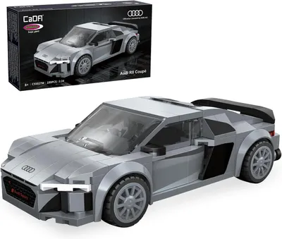 Productafbeelding van Audi R8 Coupé 1:24 Bricks - Speelgoed modelauto - Sporscheidwagen voor kinderen vanaf 8 jaar - Cadeau-idee voor jongens en meisjes