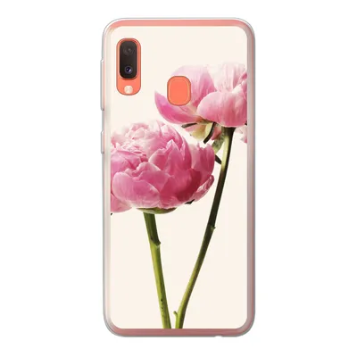 Produktbild von MuchoWow® Handyhülle Schutzhülle Hülle für Samsung Galaxy A20e Blumen - Blüte - Rosa Silikon Softcase Handy Hülle - Abdeckung