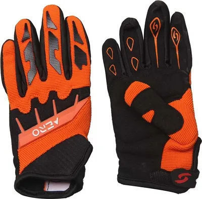Produktbild von Motocross Handschuhe Kinder MTB Downhill Mountainbike AERO Orange Größe XS