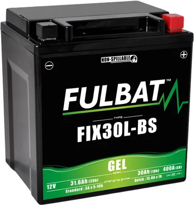 Obrázok produktu pre FULBAT Gélová motobatéria FIX30L-BS GEL