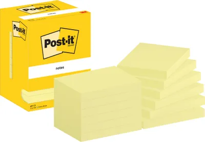 Immagine prodotto di Blocco note adesive Post-it® 657 CY - 76 x 102 mm, giallo, confezione da 12x 100 fogli