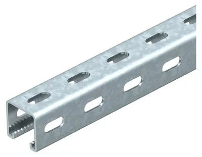 Produktbild von OBO Bettermann Profilschiene MS4141PP0400FT mit Seitenlochung