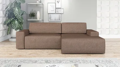 Produktbild von Ecksofa TOTI mit Schlaffunktion. Farbe: Braun 25.