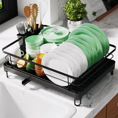 Immagine prodotto di Scaffale portasciugamani per la cucina, grande, in acciaio inossidabile, con portaposate