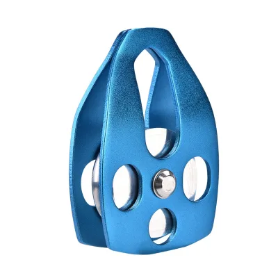 Produktbild von Outdoor-Klettern 32KN Rettungsrolle Einzelscheibe mit Schwingplatte (Blau)