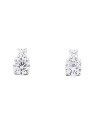 Produktbild von MIAMAR 1141122 Damen Ohrstecker 14 Karat (585) Weißgold Silber weiß