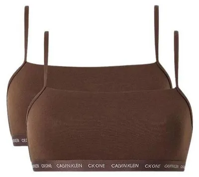 Produktbild von Calvin Klein - "Spruce" Sport-BH für Damen (2er-Pack) NA811 (M) (Dunkelbraun)