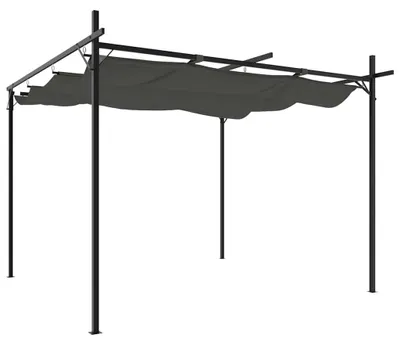 Produktbild von vidaXL Pergola mit Schiebedach Anthrazit 295x292x230 cm