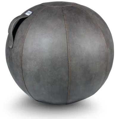 Immagine prodotto di Vluv Veel palla seduta in Pelle finta diametro 60-65cm fango / grigio chiaro