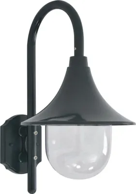 Obrázek produktu pro Zahradní nástěnná lampa E27 42 cm hliníková tmavě zelená