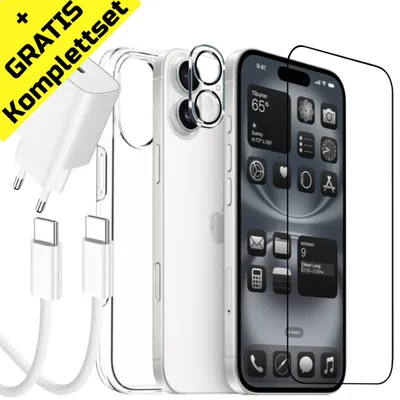 Produktbild von Apple iPhone 16 128GB Weiß NEU Versiegelt+ Gratis Komplettset Ladegerät Handyhülle Displayschutz Kameraschutz