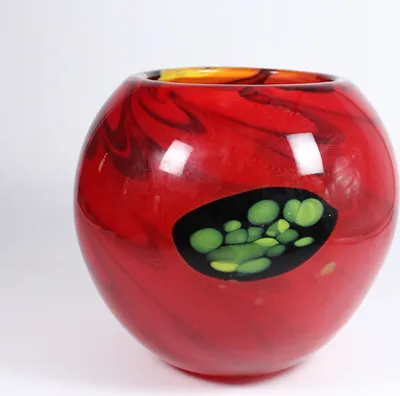 Produktbild von Kugelvase Red-Eye Murano 19,5cm
