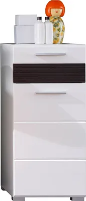 Produktbild von trendteam Bad Stauraumelement Mezzo Weiß/Weiß Hochglanz 37 x 79 x 31 cm
