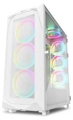 Obrázok produktu pre Sharkoon REV300, Tower, PC, Biela, ATX, EATX, micro ATX, Mini-ITX, Temperované sklo, Interné ventilátory