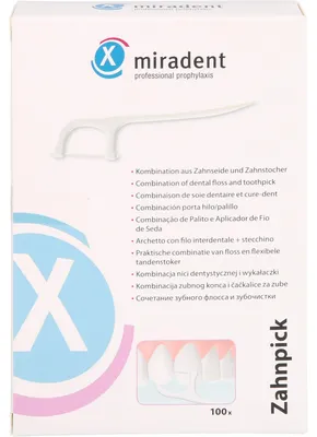 Produktbild von MIRADENT Zahnseidensticks Zahnpick