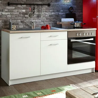 Produktbild von Waterford Küchenblock 160 cm Weiß / Eiche Sonoma