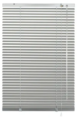 Productafbeelding van Aluminium jaloezie zonder boren, zilverkleurig, 90x130 cm, inclusief bevestigingsbeugels