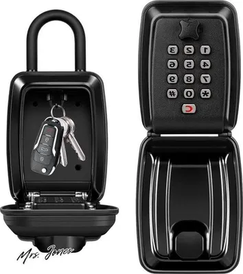 Obrázek produktu pro Extra velký trezor na klíče pro venkovní použití od paní Jonesové s policejně schváleným trezorem na klíče s 12místnou kombinací a vodotěsným krytem pro domácí použití.