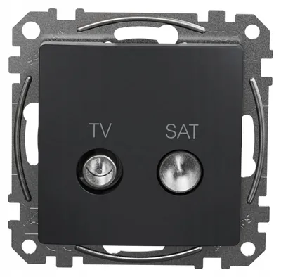 Produktbild von Schneider Sedna Design Antennendose TV/SAT Anthrazit Schwarz