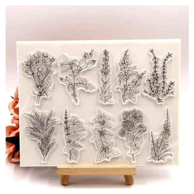 Produktbild von Transparente Buchstabenstempel für die Kartenherstellung, 14 x 18 cm, Silikonstempel für Scrapbooking und Bastelarbeiten