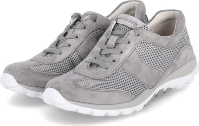 Zdjęcie produktu dla Gabor Sneaker Low Damskie Skórzane & Tekstylne Szare Rozmiar: 5½