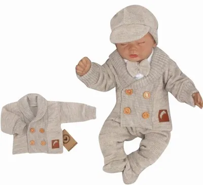 Productafbeelding van Z&Z Pletene elegante trui met knoopjes, beige, maat 80