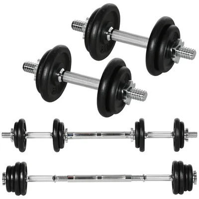 Produktbild von HOMCOM 2 in 1 Hantelnset 20 KG Dumbbell Krafttraining Gewichtheben für Zuhause