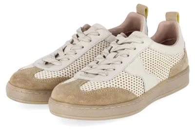 Zdjęcie produktu dla Salamander, damskie niskie sneakersy, kolor beżowy, wykonane ze skóry i materiału tekstylnego, rozmiar: 36