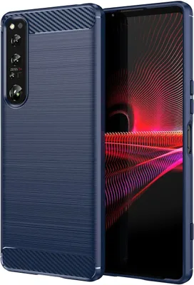 Immagine prodotto di Custodia König Design compatibile con Sony Xperia 1 IV, realizzata in plastica morbida, custodia protettiva per cellulare, colore blu