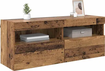 Immagine prodotto di Mobile TV da parete con LED Legno vecchio 100 x 30 x 40 cm