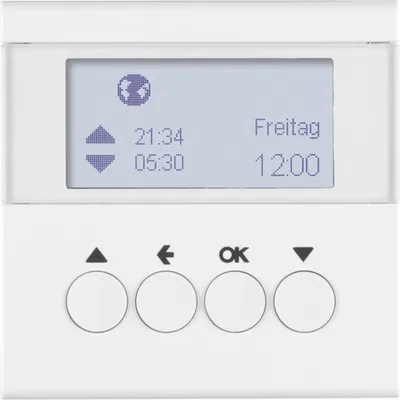 Produktbild von Berker 85741189, Jalousiesteuerung, Weiß, Metall, Kunststoff, Tasten, 12 V, 24 h
