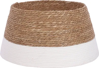 Produktbild von Mica Decorations Weihnachtsbaumdecke - H26 x Ø50 cm - Seegras - Off-White
