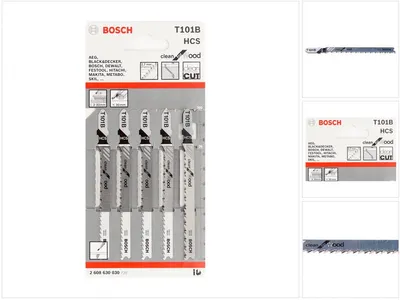 Immagine prodotto di Bosch T 101 B Lame per seghetto alternativo Clean for Wood 5 pezzi 100 mm ( 2608630030 )