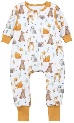 Produktbild von TupTam Schlafsack mit Beinen und Ärmeln 2.5 TOG, , Farbe: Lichtung Reh Bär Eule Igel Fuchs, Größe: 116-122