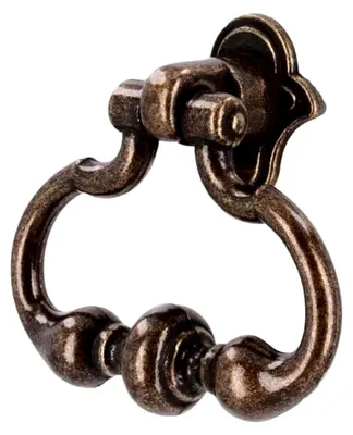 Produktbild von Hängegriff Schramberg im Landhausstil, klassisch und vintage, brüniert in altmessing, 43 mm x 17 mm x 46 mm